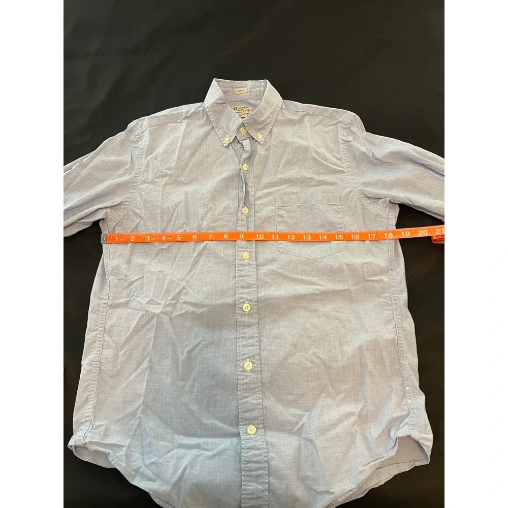 J.Crew Slim Fit Blue Button Down Shirt Men's Small 100%‎ Cotton